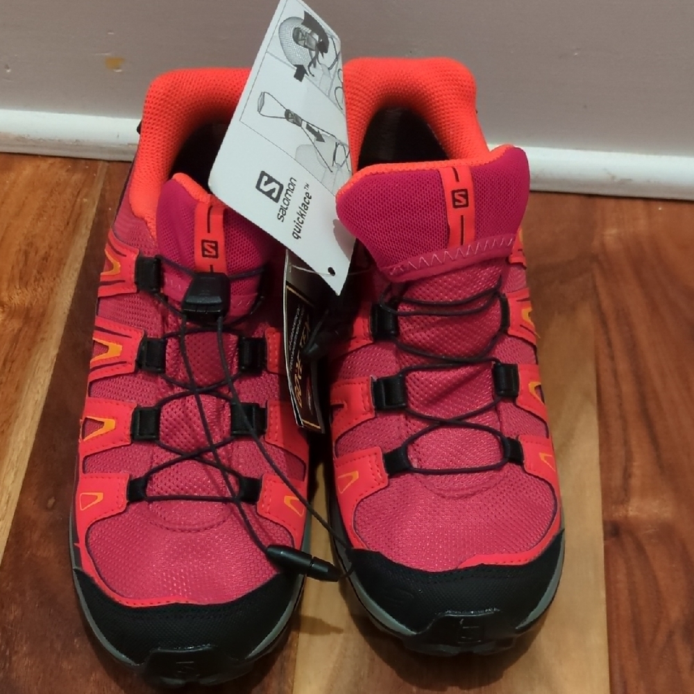 Salomon Kids' Vibrant Pink and Black Sneakers